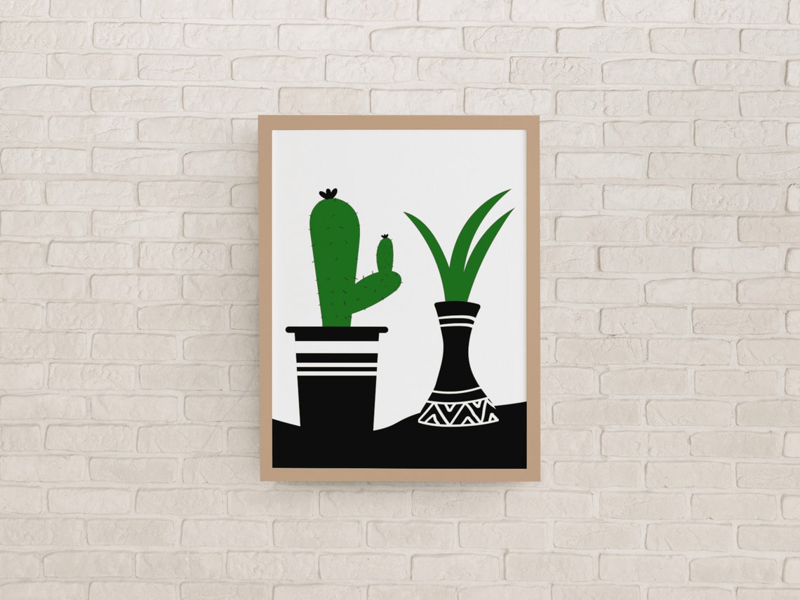 Cactus Botanical Potted Plants Minimalist Modern Wall Decor Poster - Image 5