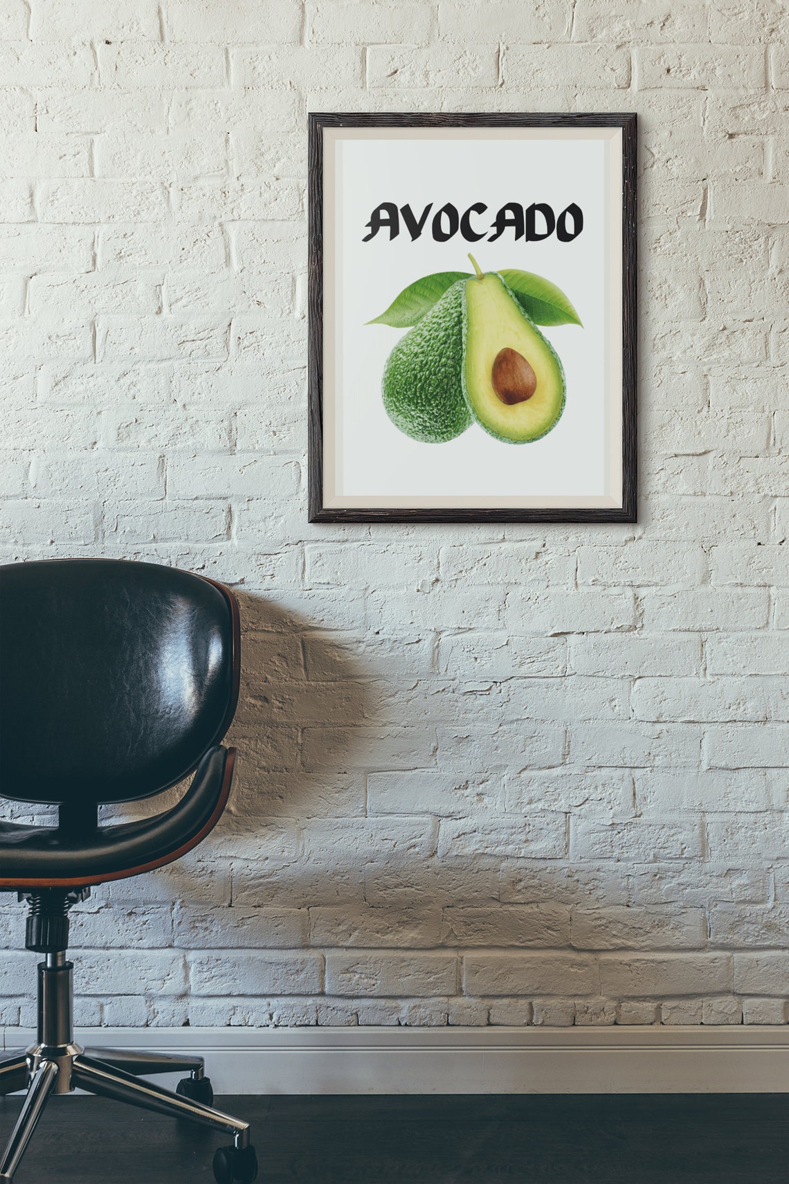 Avocado Bold Typography Fresh Fruit Kitchen Wall Poster Decor - Image 3