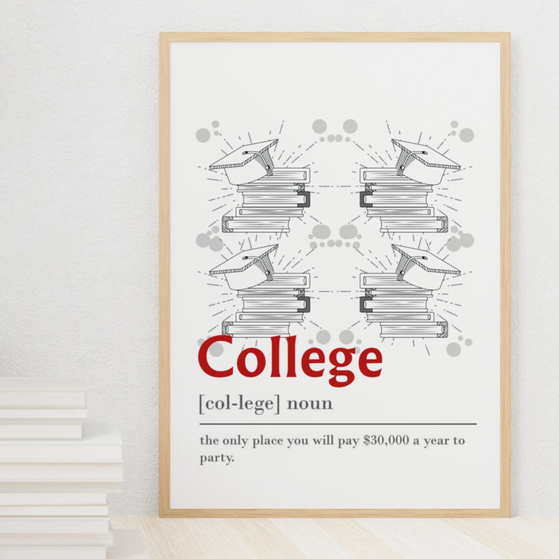 College Funny Dictionary Definition Pay to Party Quote Poster - Image 6