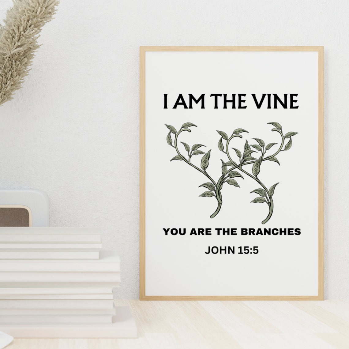 I Am the Vine You Are the Branches John 15:5 Scripture Poster - Image 5