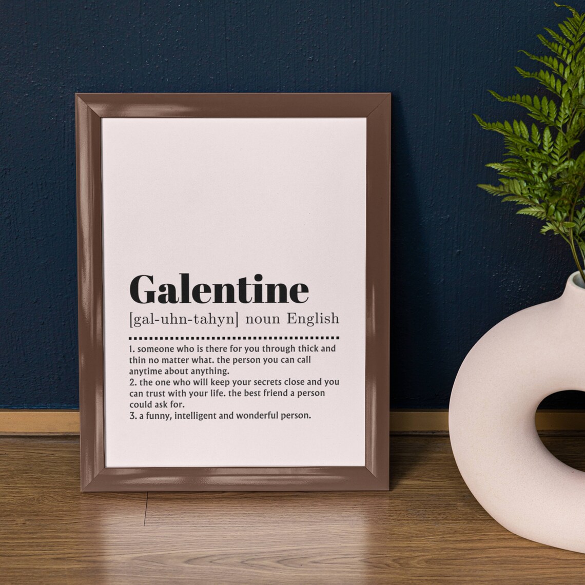 Galentine Definition Poster, Friendship Gift For Friends - Image 3