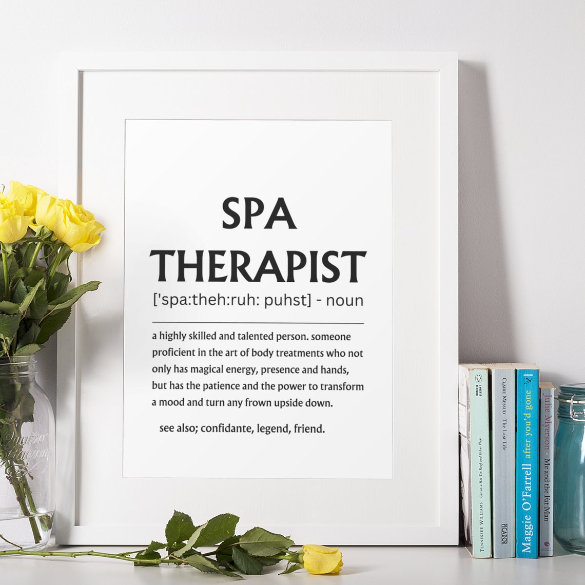 Spa Therapist Definition Body Treatment Appreciation Gift Poster - Image 2