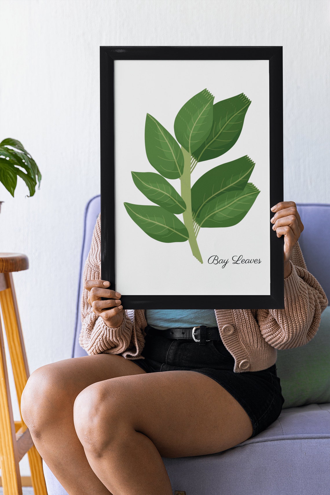 Bay Leaves Botanical Herb Kitchen Illustration Modern Green Poster - Image 7