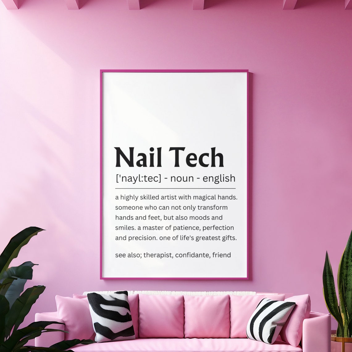 Nail Tech Definition Gift Nail Technician Appreciation Quote Poster - Image 9