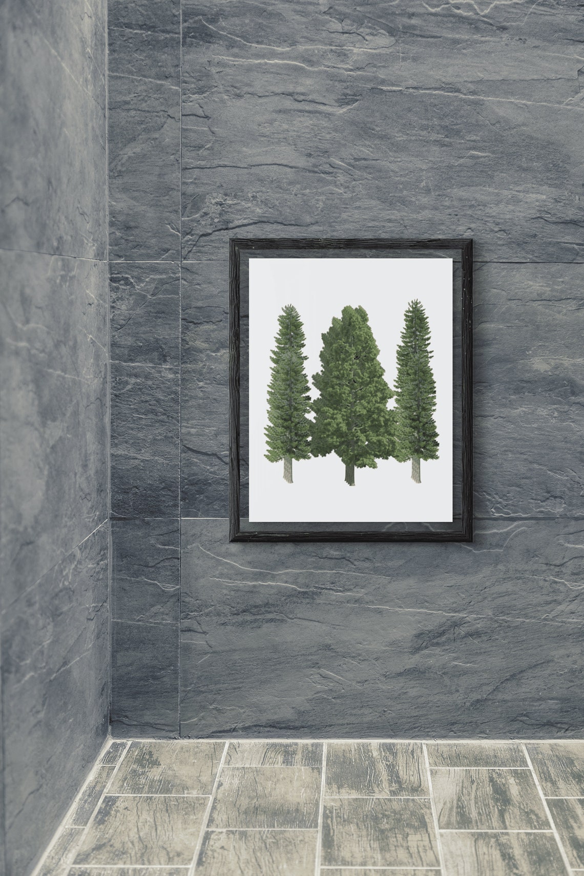 Lush Green Pine Tree Print Pine Tree Wall Art - Image 3