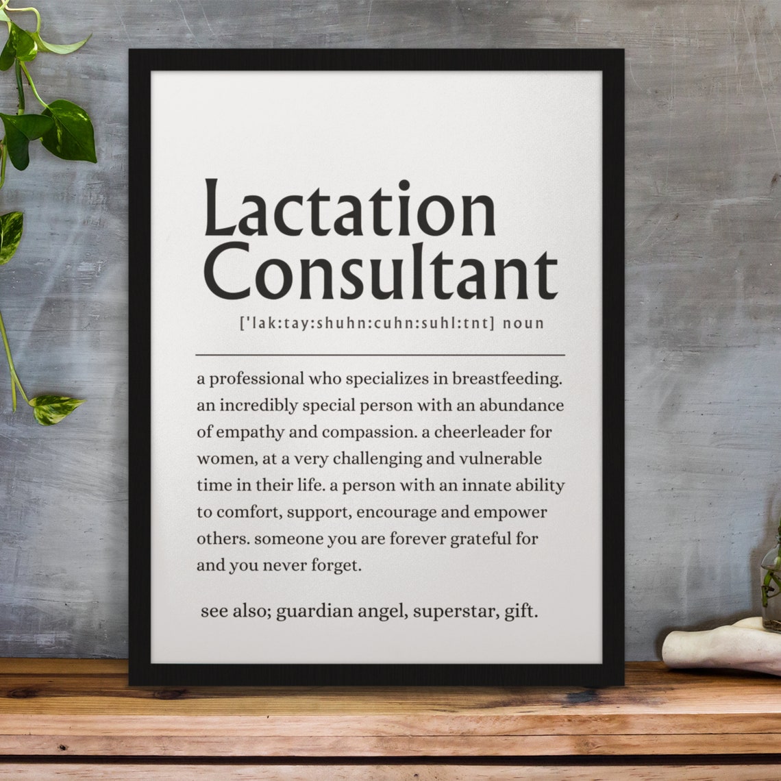 Lactation Consultant Definition Breastfeeding Hero Gift Poster - Image 2