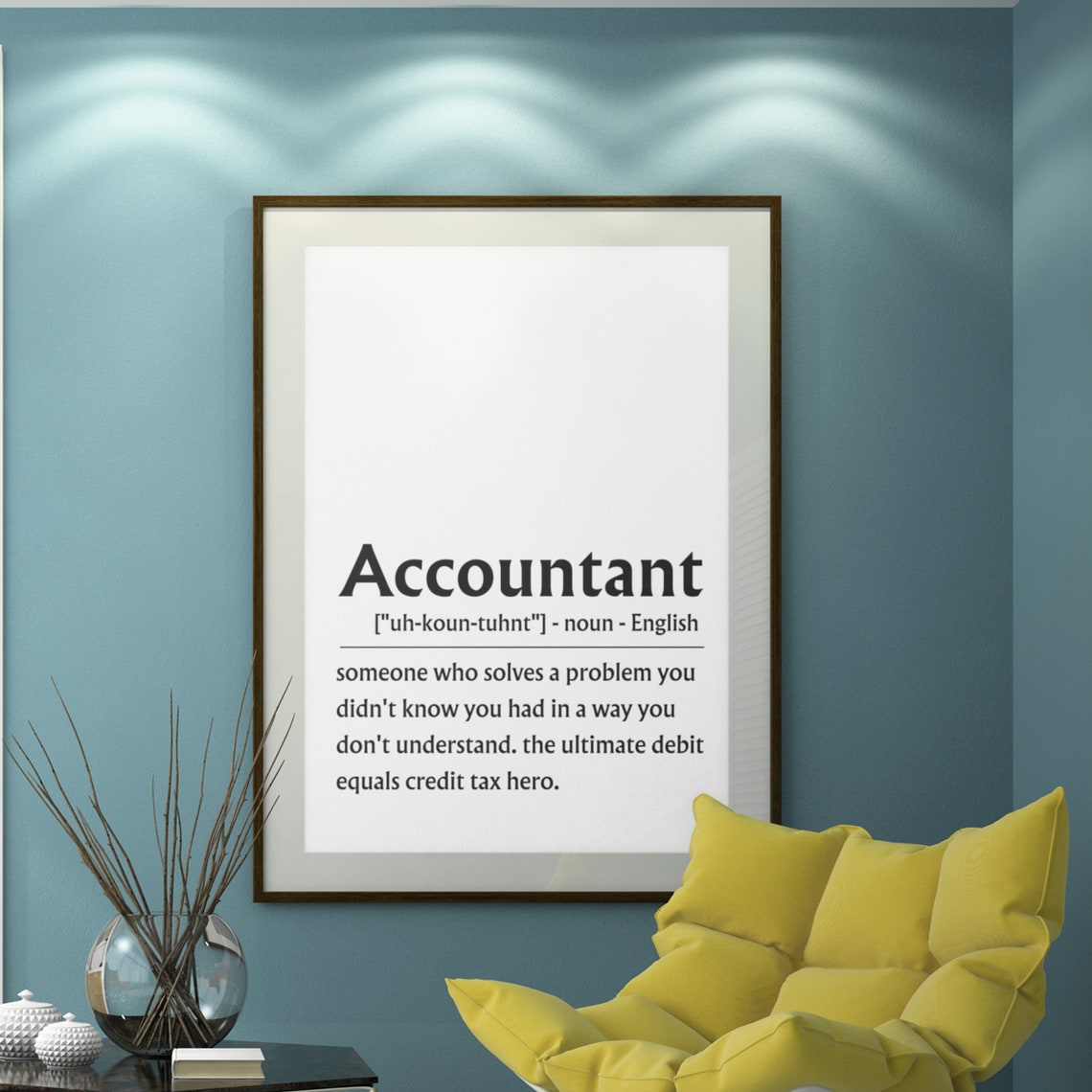 Accountant Definition Sign Funny Tax Hero Gift Office Poster - Image 4