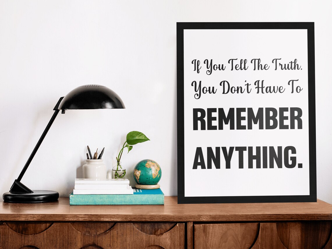 Mark Twain Tell The Truth Quote Inspirational Wall Decor Poster - Image 10