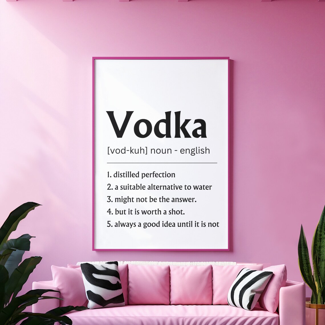 Vodka Definition Funny Quote Bar Cart Home Bar Decor Gift Poster - Image 2