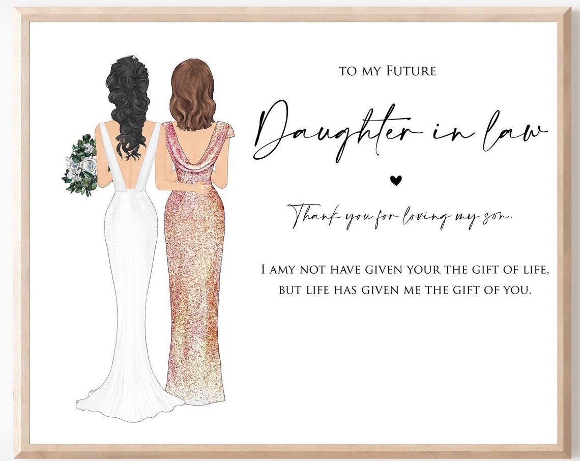 Future Daughter in Law Wedding Gift Thank You From Mom Poster