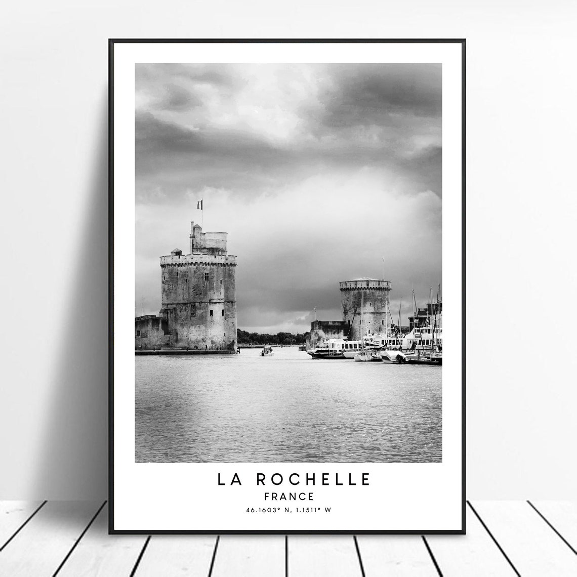 La Rochelle Travel Print La Rochelle Wall Art Minimalist La Rochelle Art Print La Rochelle City Poster La Rochelle France Print Gift Poster