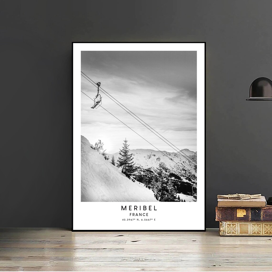 Meribel Ski Resort Minimalist Travel Poster Print - Image 2