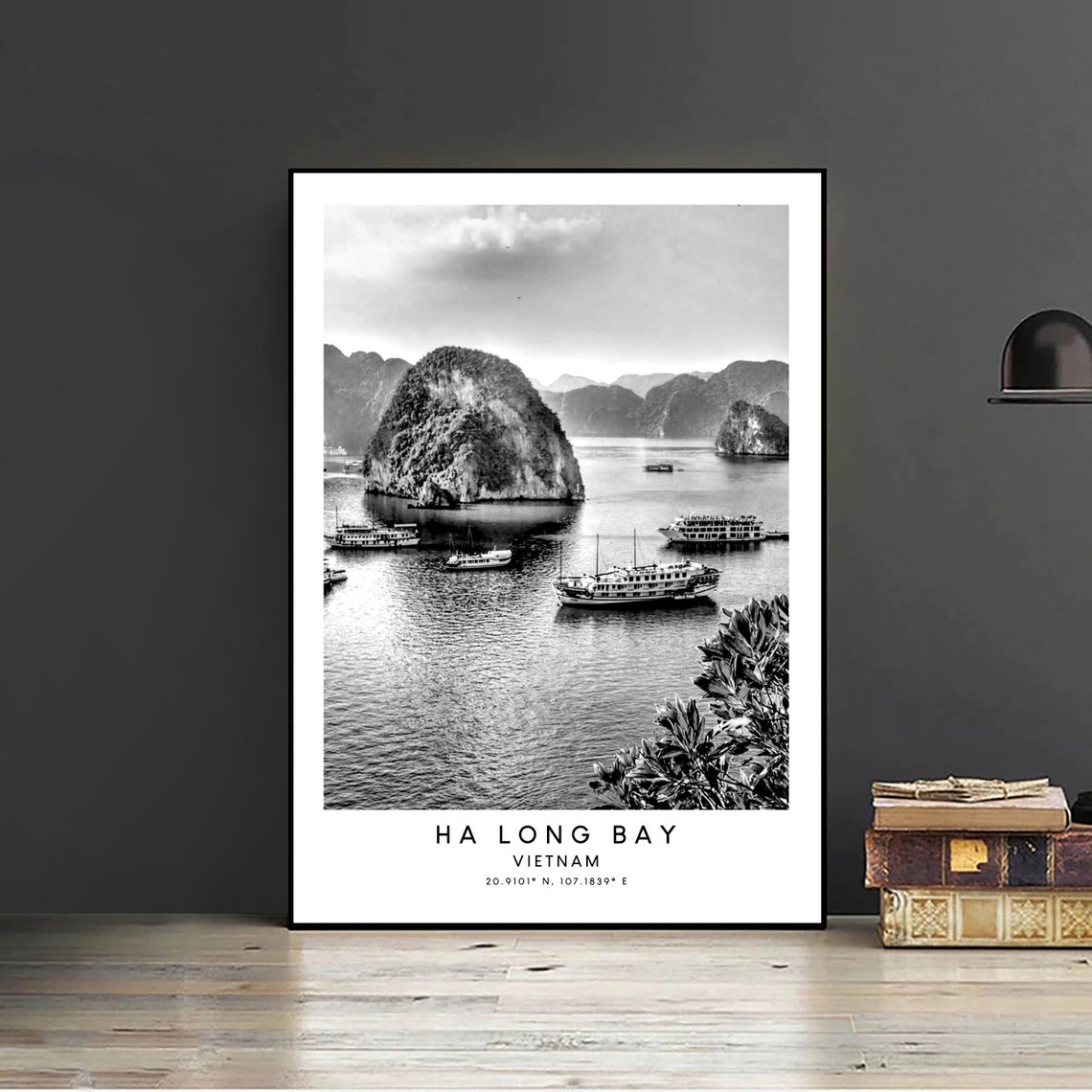 Ha Long Bay Coordinates Print, Minimalist Travel Poster - Image 2