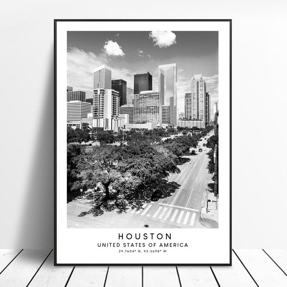Houston Minimalist Travel Poster, City Art Print