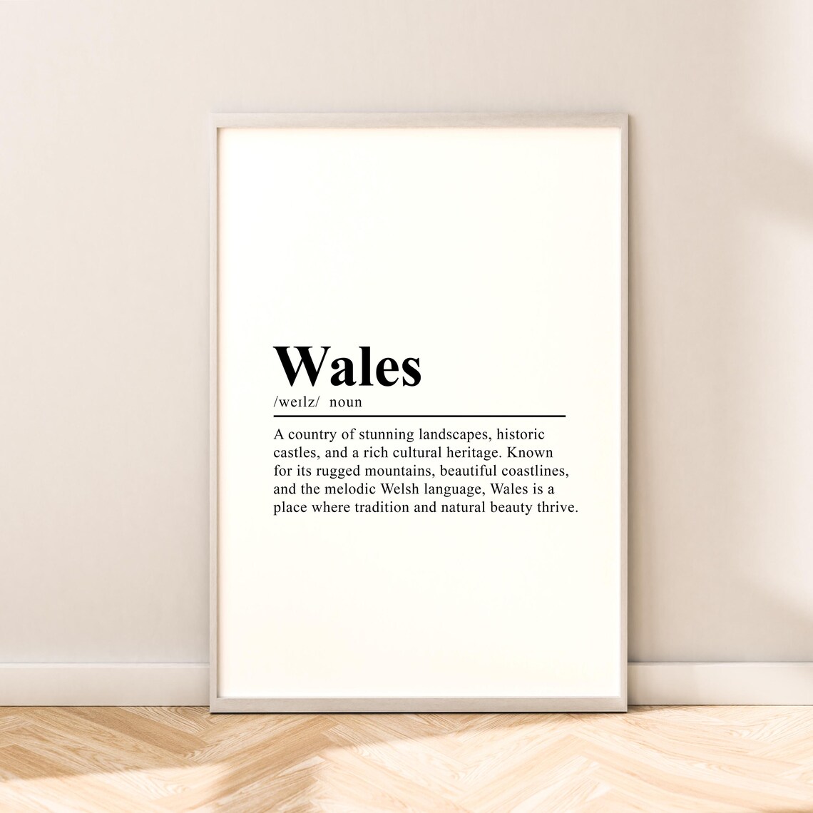 Wales Minimalist Travel Poster, Wall Art Print