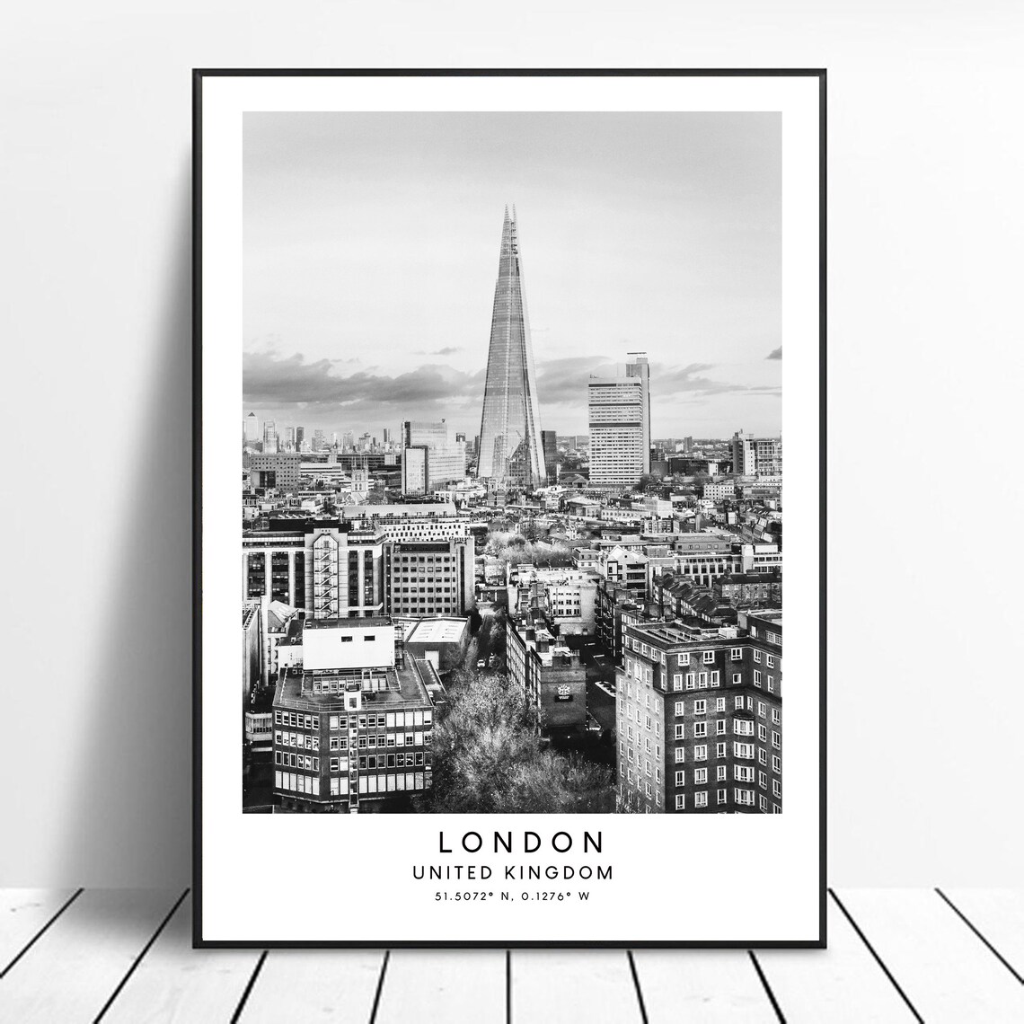 The Shard London Minimalist Travel Poster Print