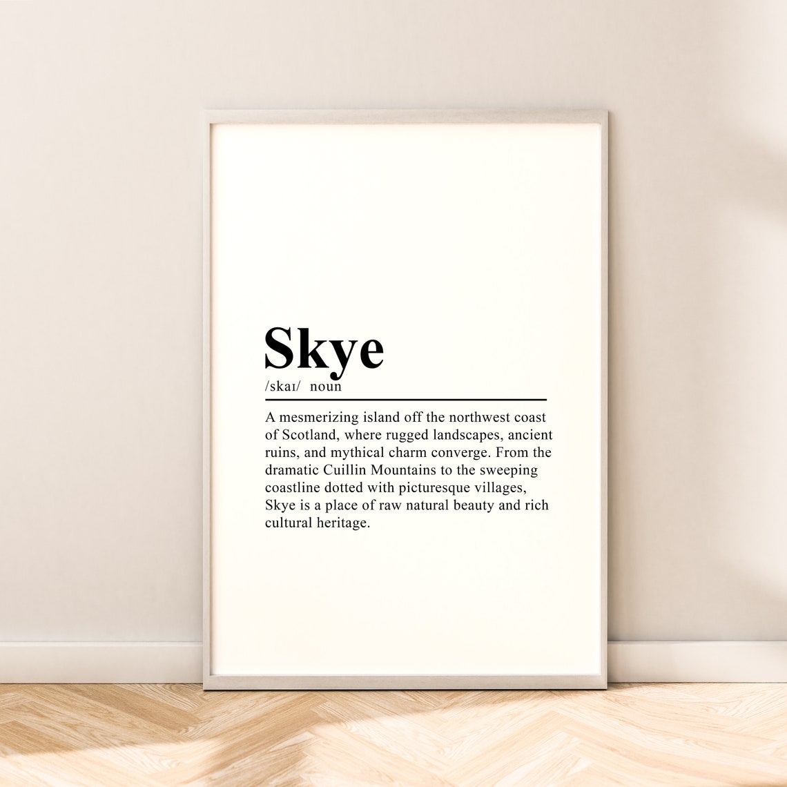 Isle Of Skye Minimalist Travel Poster, Scotland