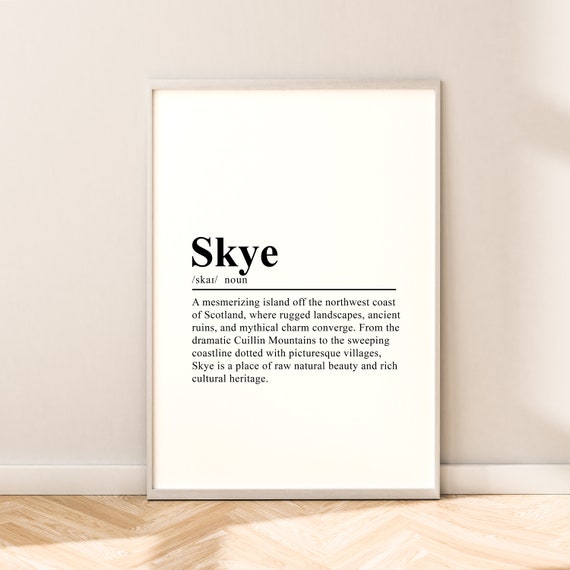 Isle Of Skye Minimalist Travel Poster, Scotland