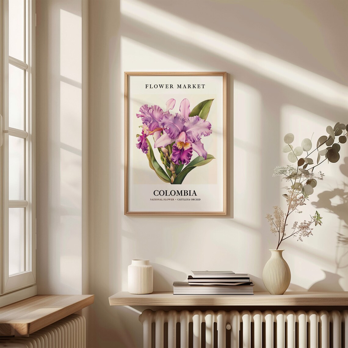 Cattleya Orchid 1960s Botanical Poster Print - Image 3