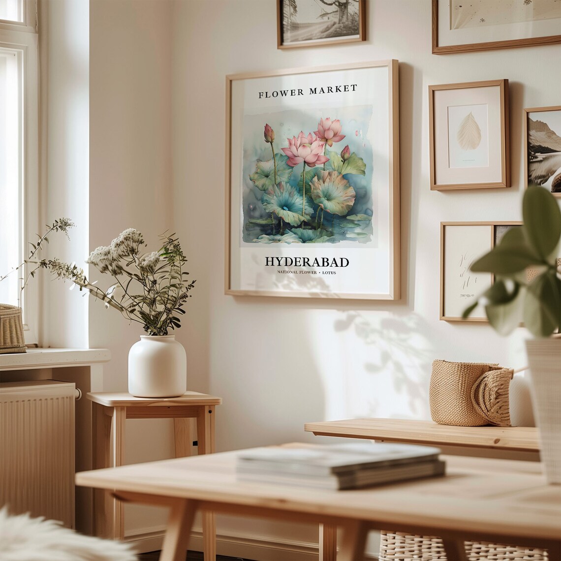 Hyderabad India Flower Market Botanical Art Print - Image 2