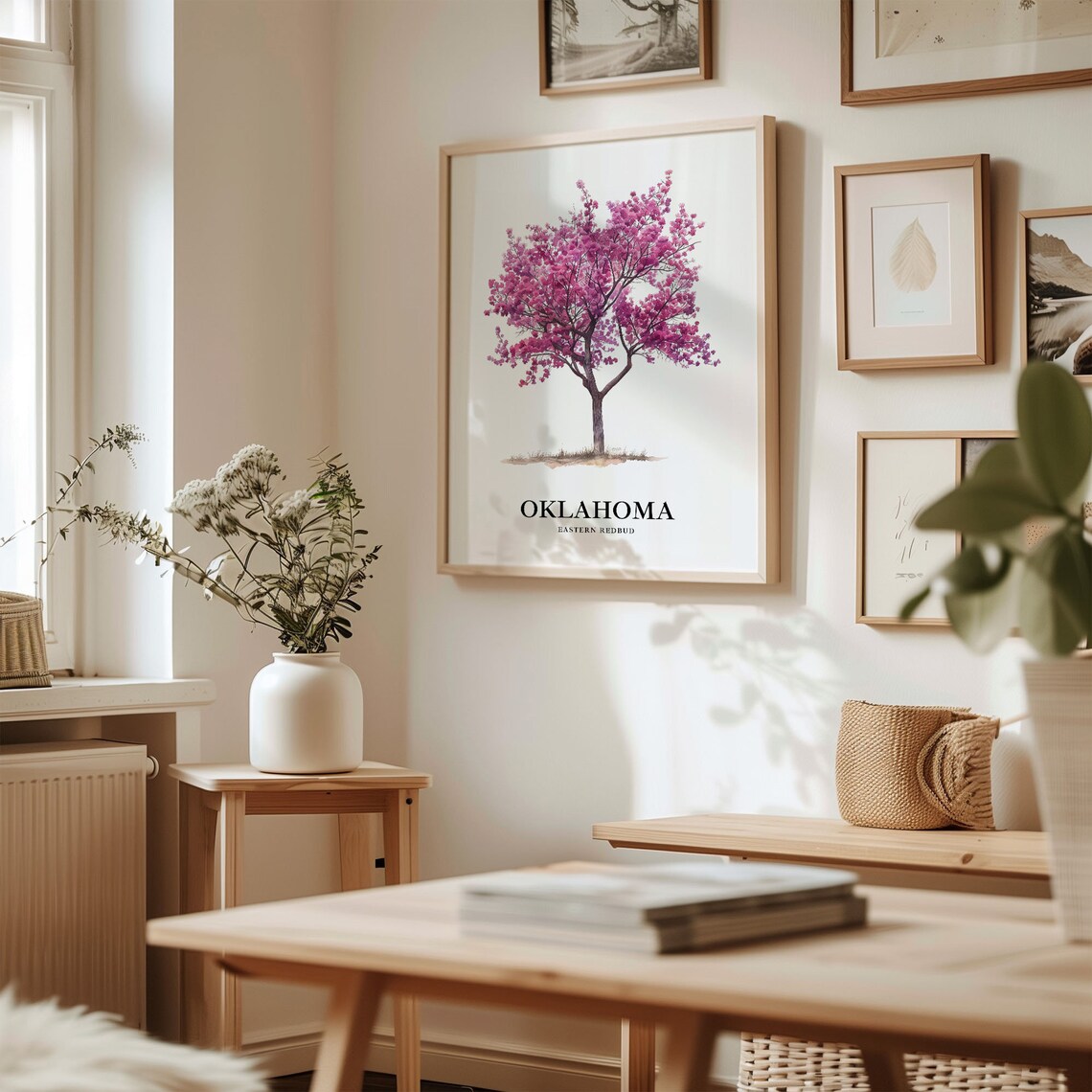 Eastern Redbud Tree Art Print, Oklahoma State Tree - Image 2
