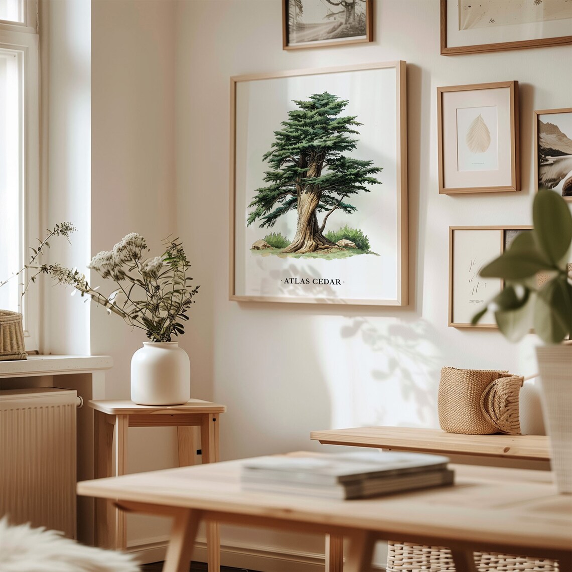Atlas Cedar Tree Art Print, Botanical Wall Art - Image 2