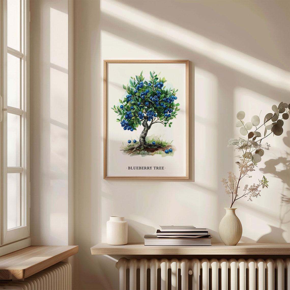 Blueberry Tree Fruit Tree Botanical Watercolor Kitchen Art Poster - Image 3