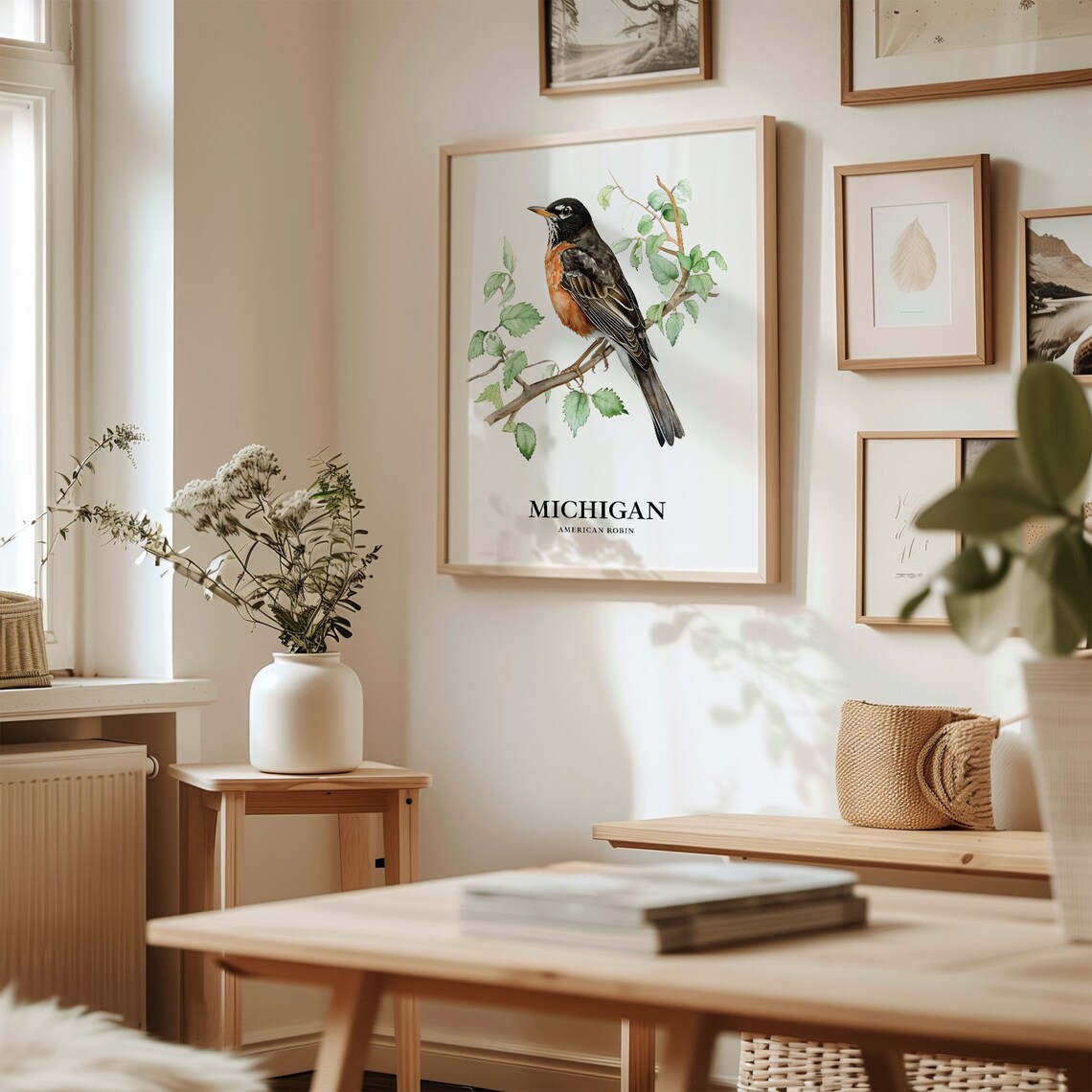 Michigan State Bird Art Print, Nature Artwork - Image 2