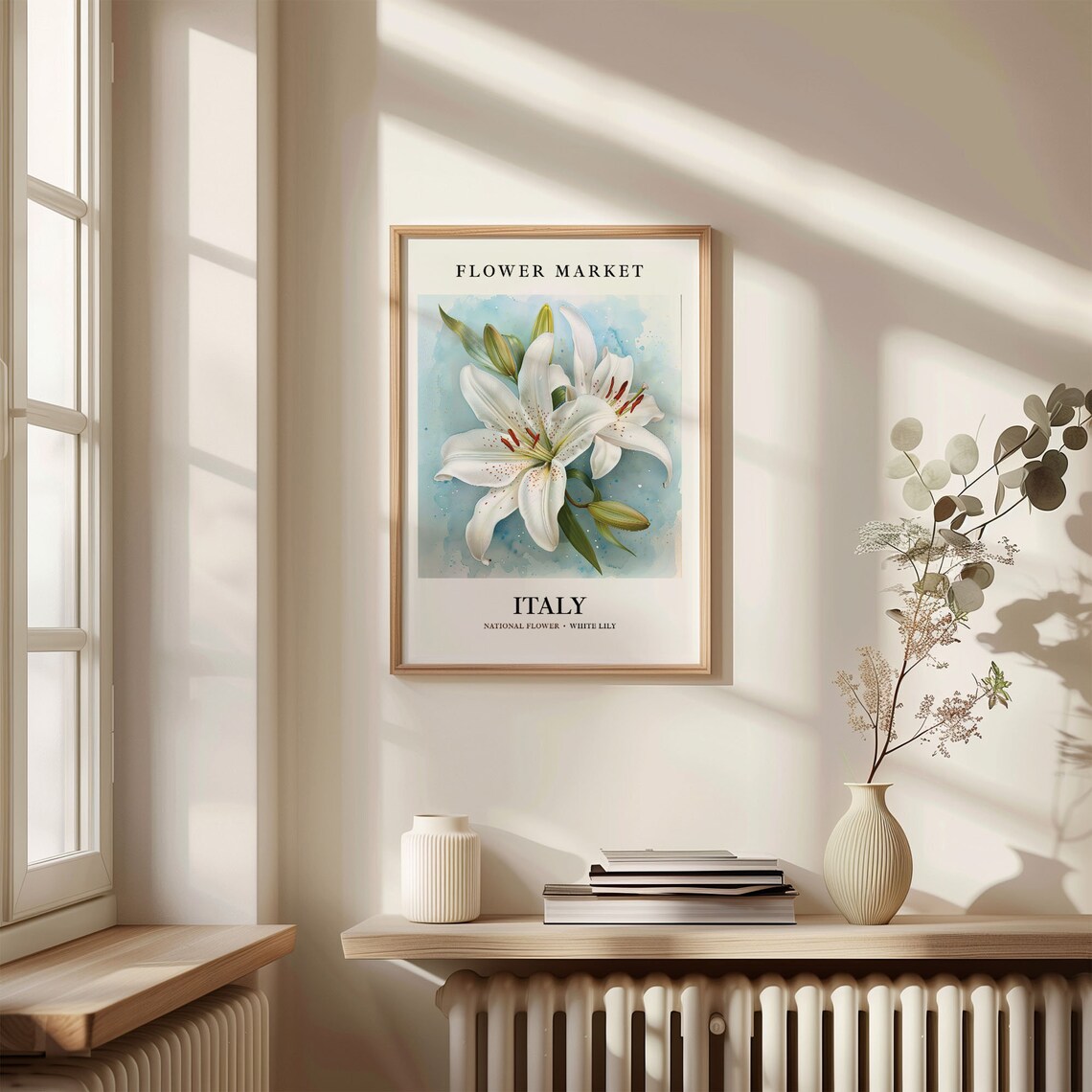 Italy Flower Market Vintage Travel Poster - Image 3