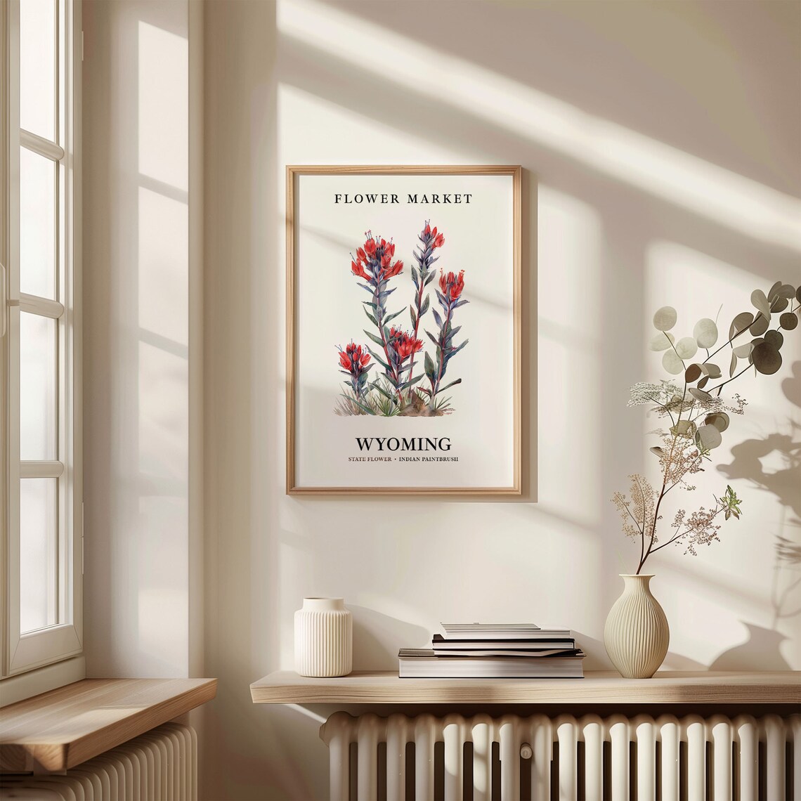 Wyoming Indian Paintbrush 1960s Botanical Art Print - Image 3