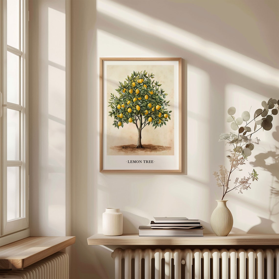 Lemon Tree Botanical Watercolor Citrus Fruit Kitchen Decor Poster - Image 3