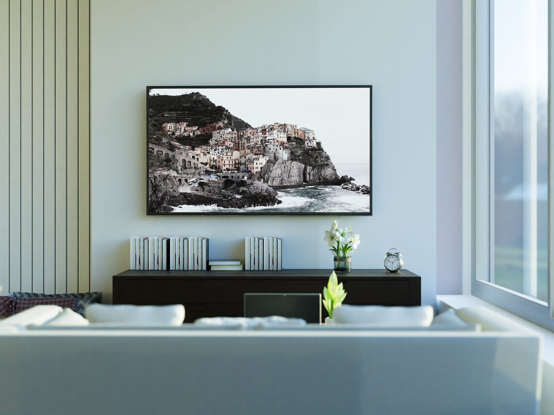 Beach Town in Italy Travel Poster, Coastal Decor - Image 3