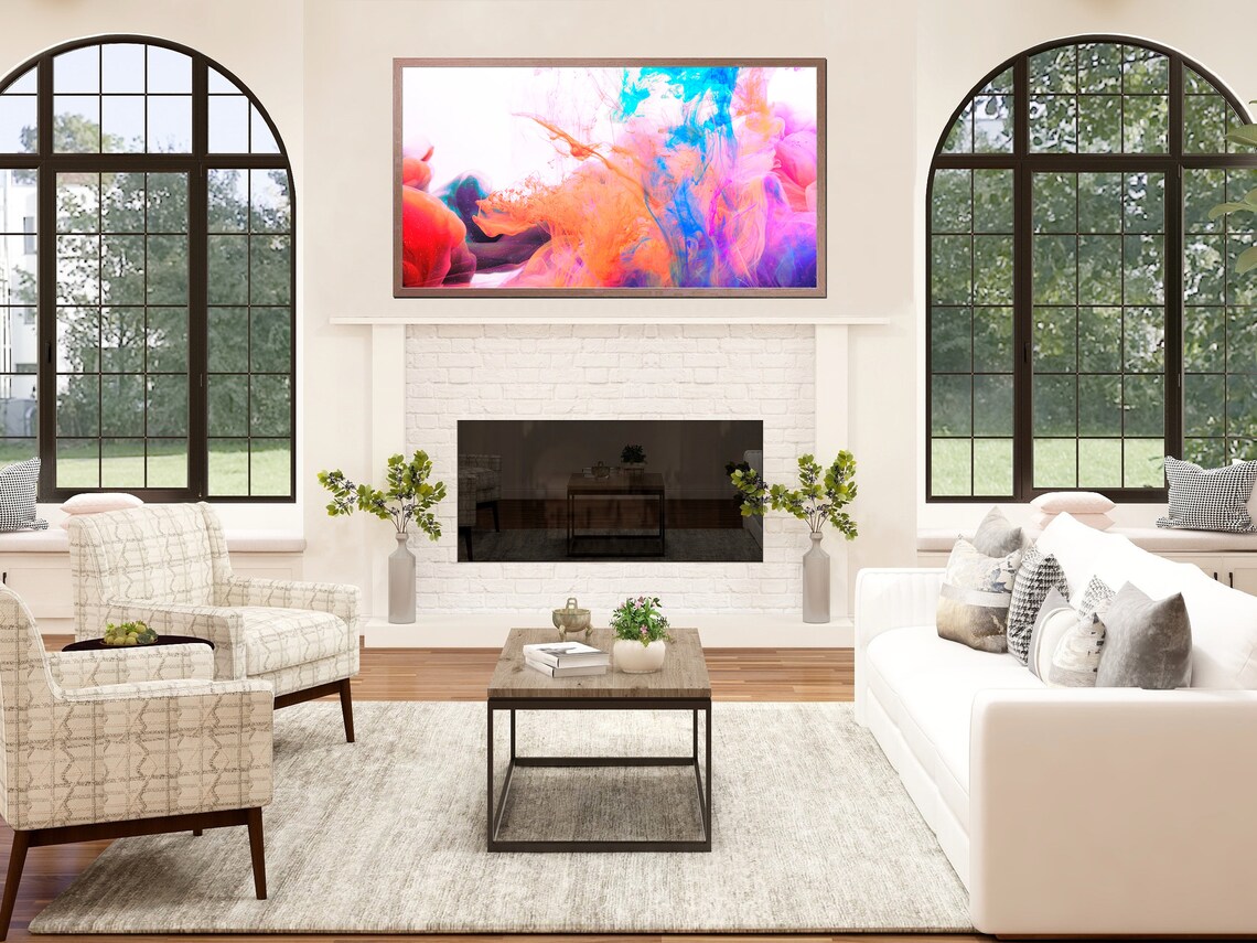 Abstract Frame TV Art, Colorful Modern Art Print - Image 2