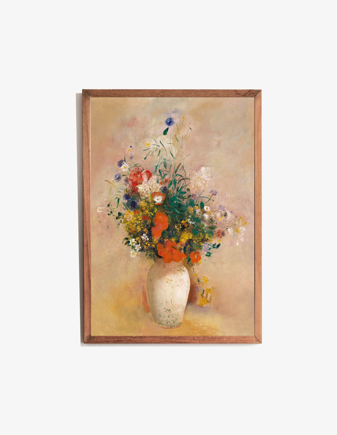 Vase Of Flowers French Vintage Floral Art Print - Image 3