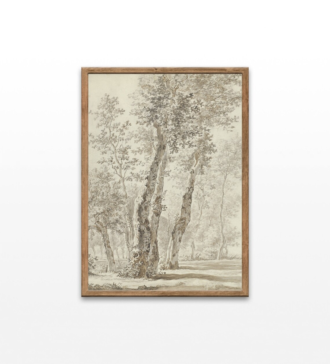 Landscape With Trees Vintage Landscape Art Print