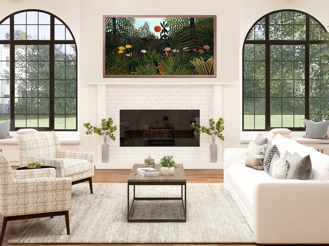 Henri Rousseau-Inspired TV Art, Modern Art Print - Image 2