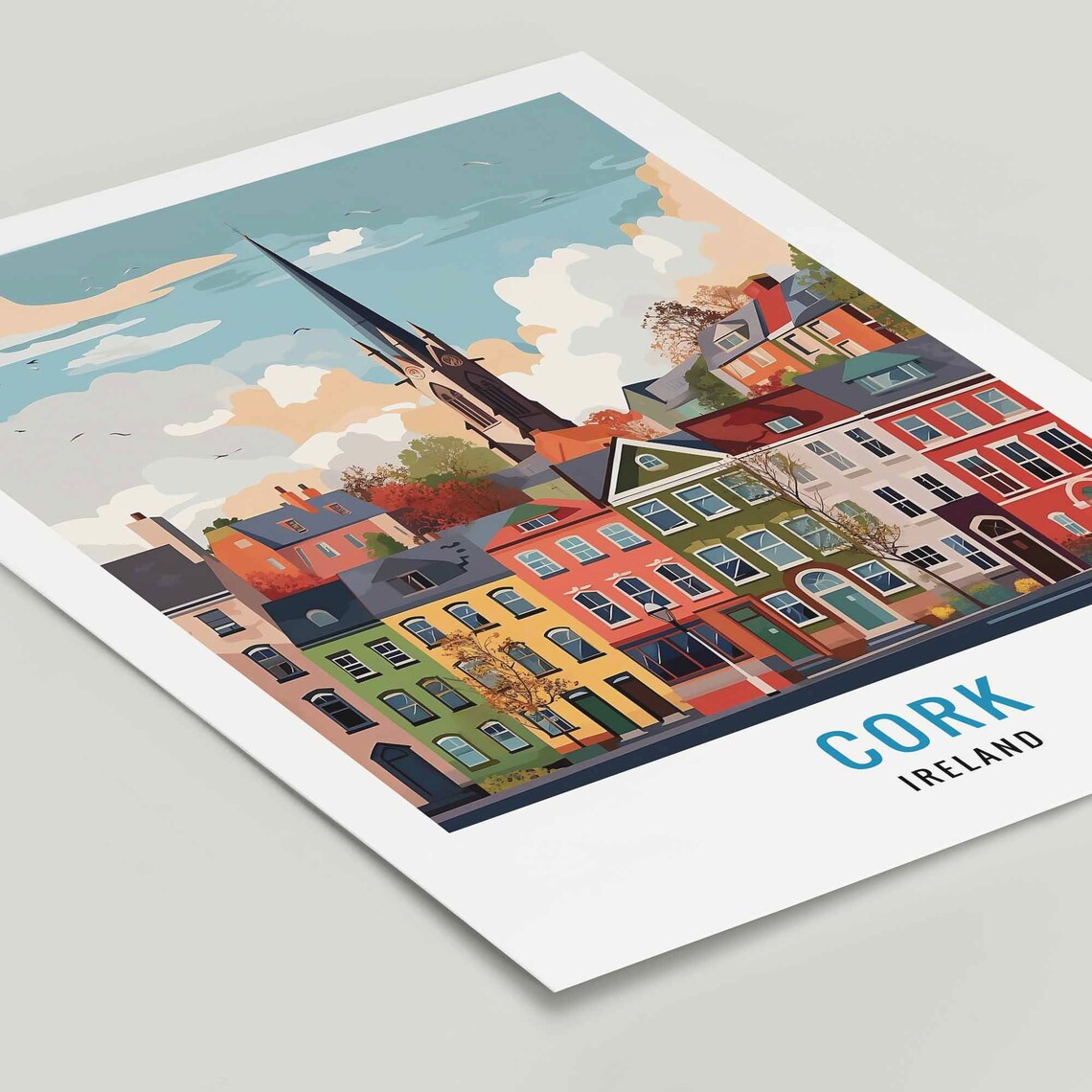 Cork Ireland Travel Poster, County Cork Illustration - Image 2