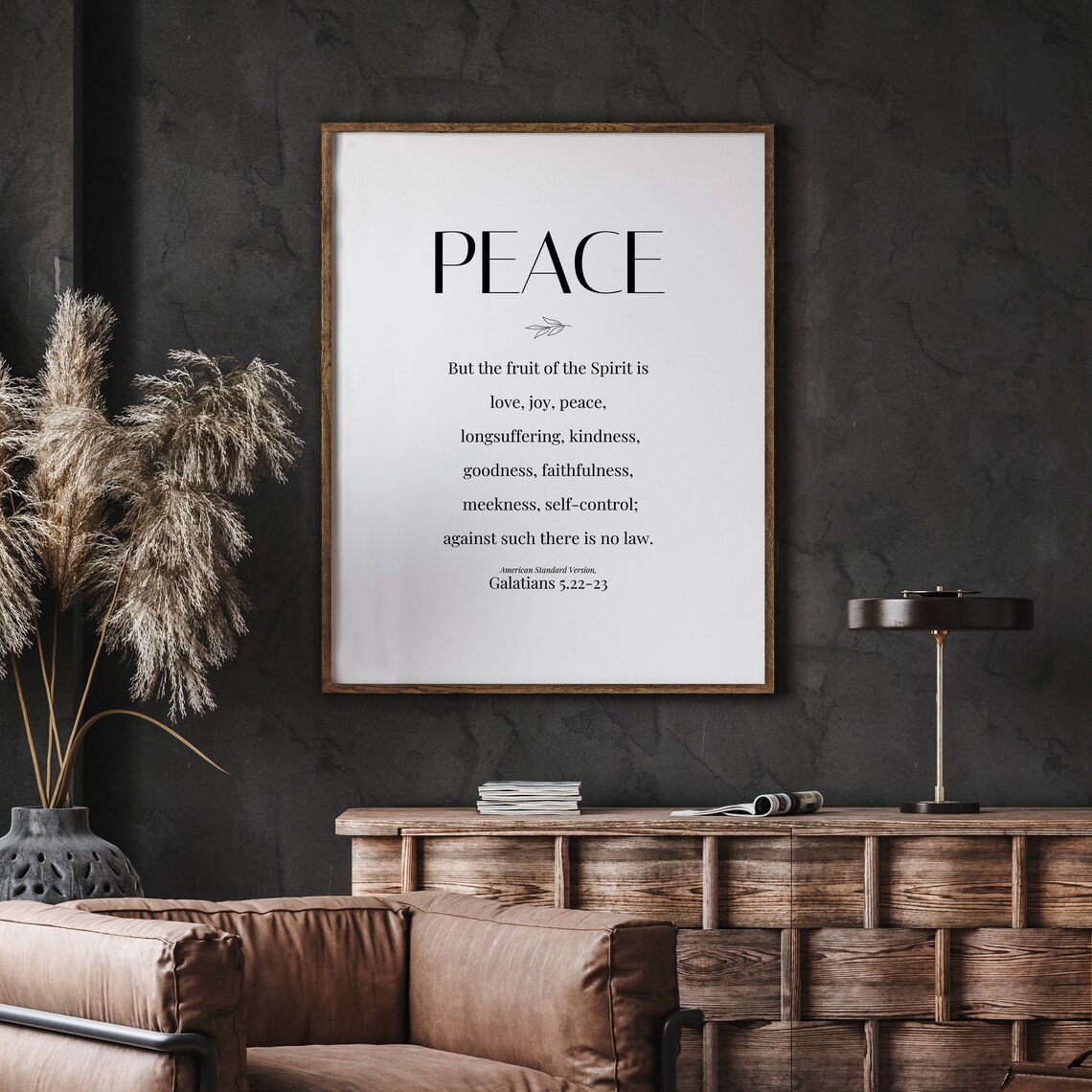 Peace Galatians 522 23 Fruit of the Spirit Bible Verse Poster - Image 3