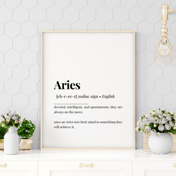 Zodiac Sign Aura Definition Poster Quote Inspirational Quote Motivational Quote Quote Print Poster Print Wall Art Quote 1