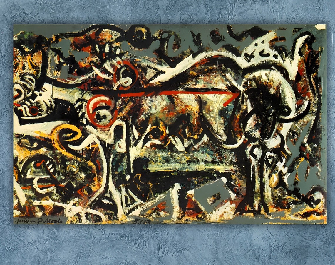Jackson Pollock The She Wolf Abstract Expressionist Art Poster