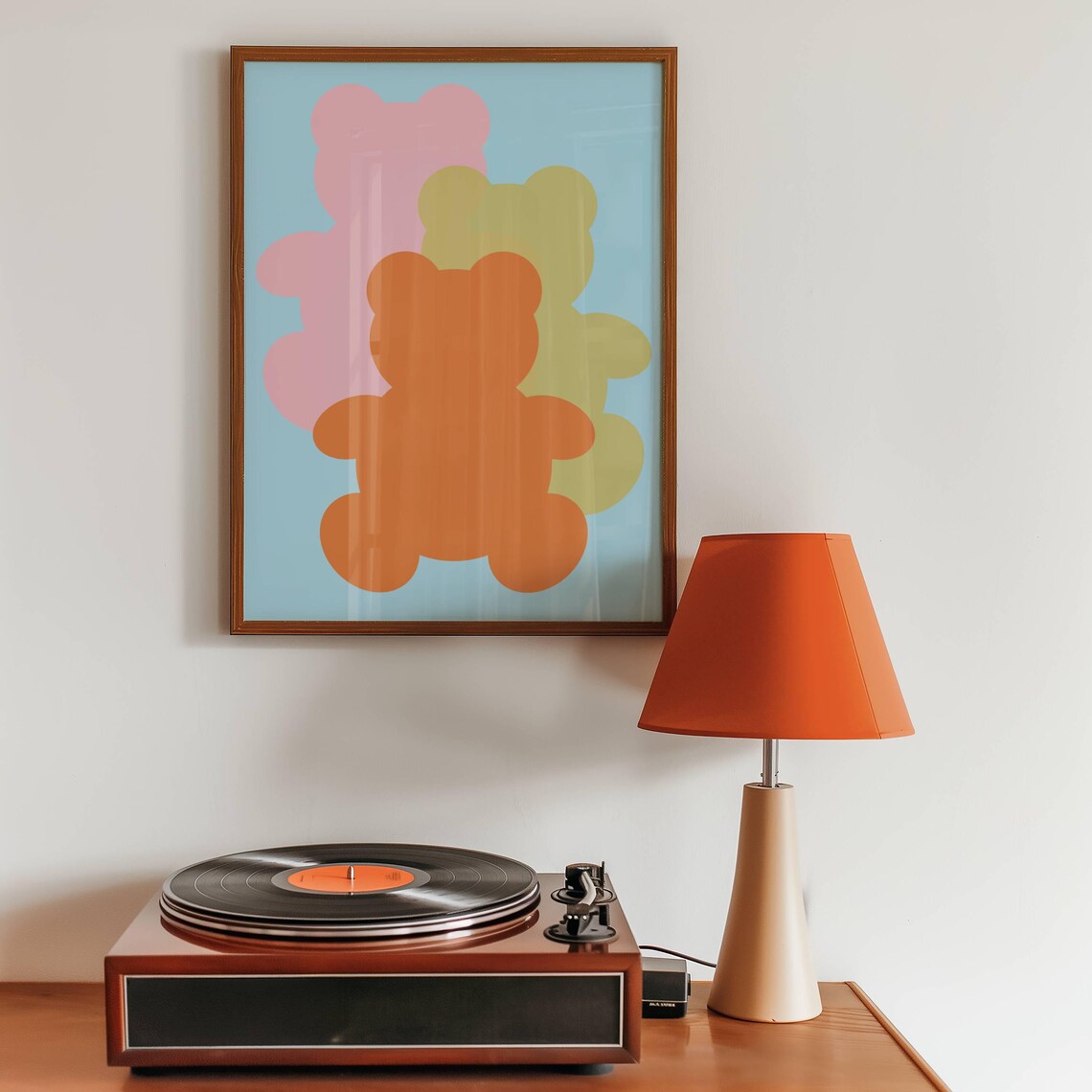 Modern Abstract Teddy, Minimalist Mid-Century Wall Decor - Image 3