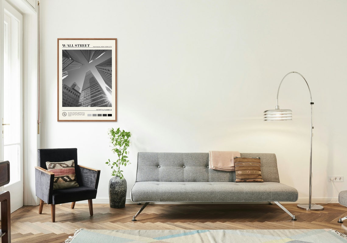 Black And White Wall Street Print Wall Street Art Wall Street Poster Wall Street Photo Wall Street Poster Print Wall Street Decor - Image 3