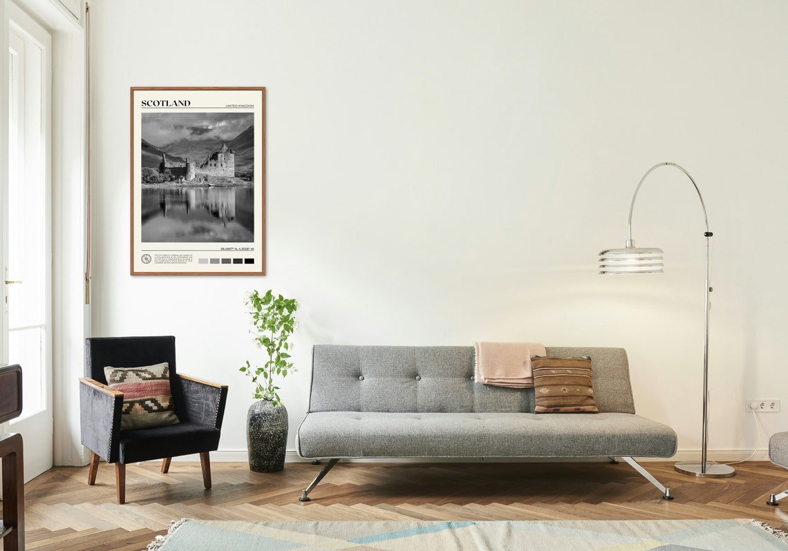 Black And White Scotland Print Scotland Wall Art Scotland Poster Scotland Photo Scotland Poster Print Scotland Wall Decor Uk Print - Image 3
