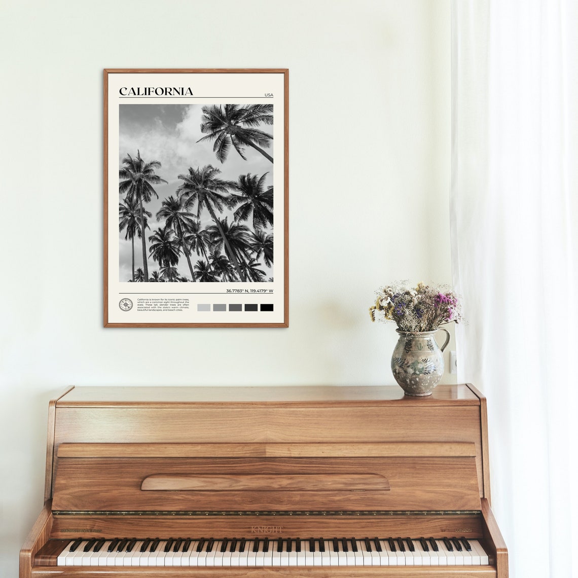 Black And White California Print California Wall Art California Poster California Photo California Poster Print California Decor - Image 2