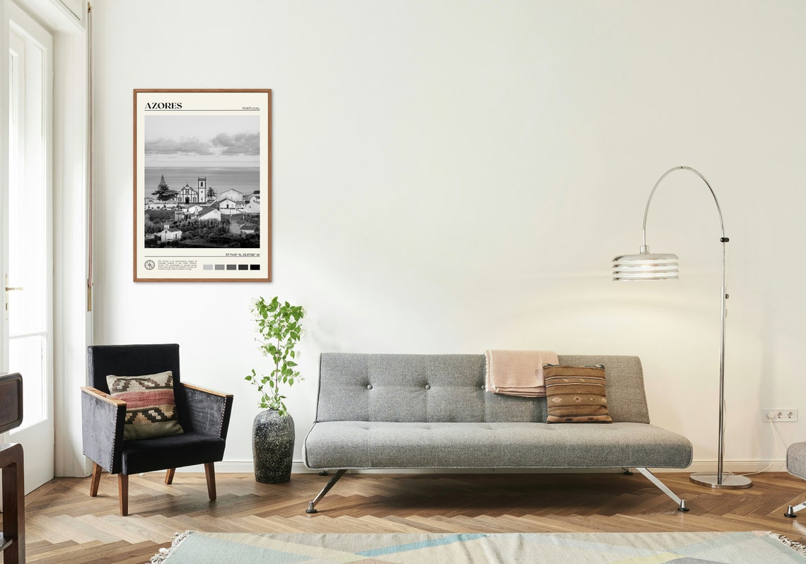 Black And White Azores Print Azores Wall Art Azores Poster Azores Photo Azores Poster Print Azores Wall Decor Portugal Poster Print - Image 3