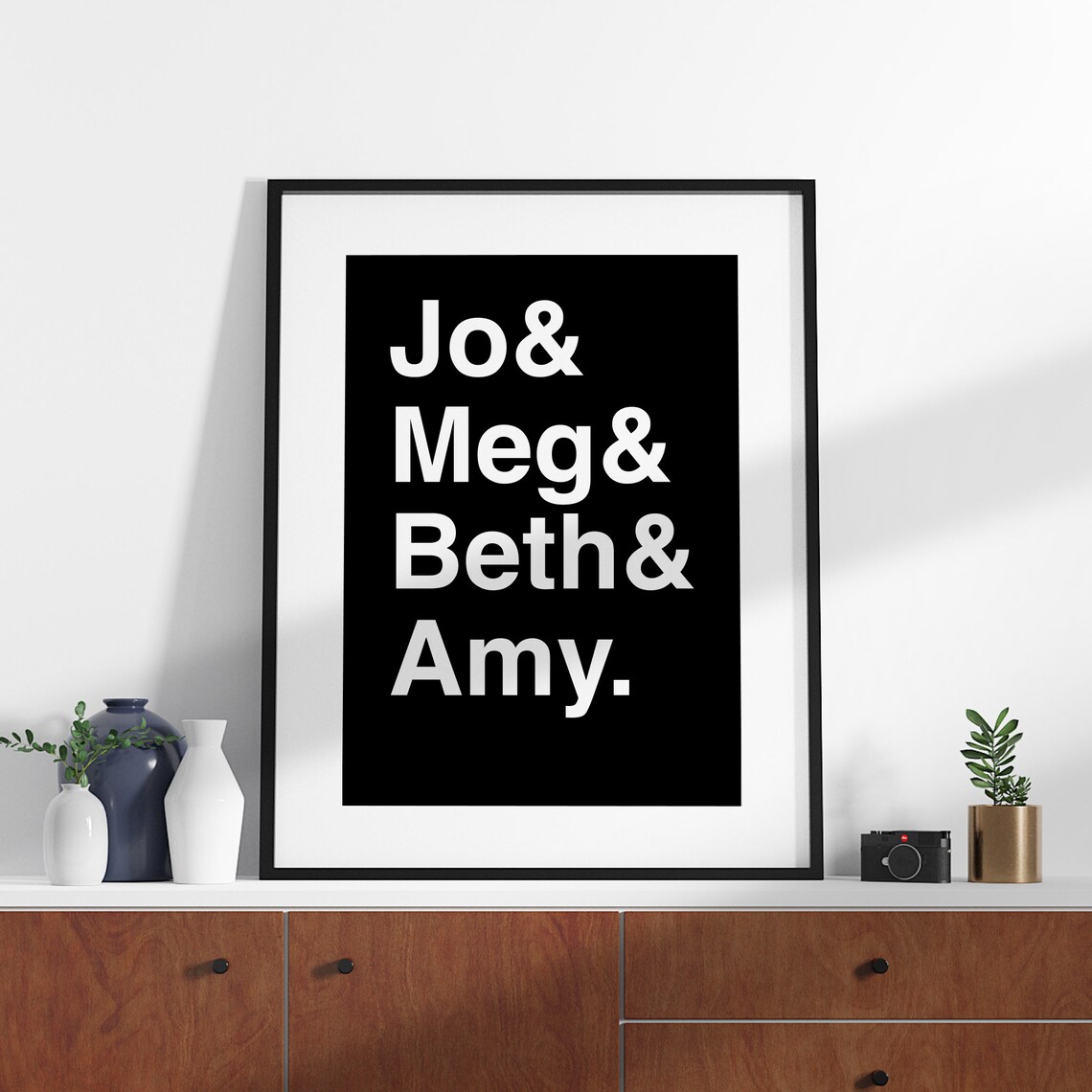 Little Women Characters Jo Meg Beth And Amy Typography Book Lover Poster - Image 6