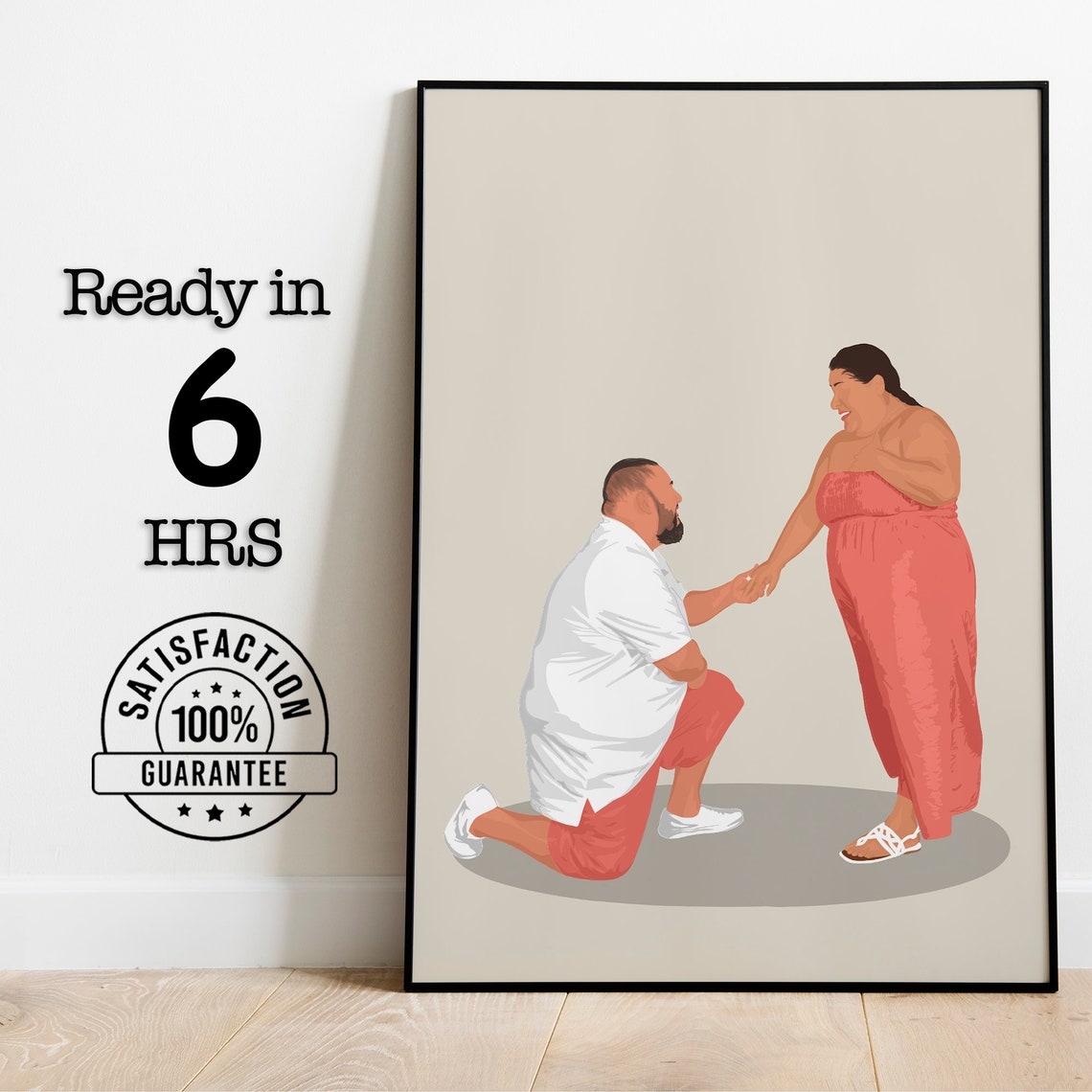 Engagement Gift Faceless Portrait Faceless Portrait Personalized Gift Family Custom Photo Gift For Her