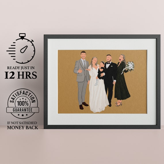 Custom Faceless Portrait Personalized Gift Photo Illustration Realistic Portrait Boyfriend Gift Minimalist Gift