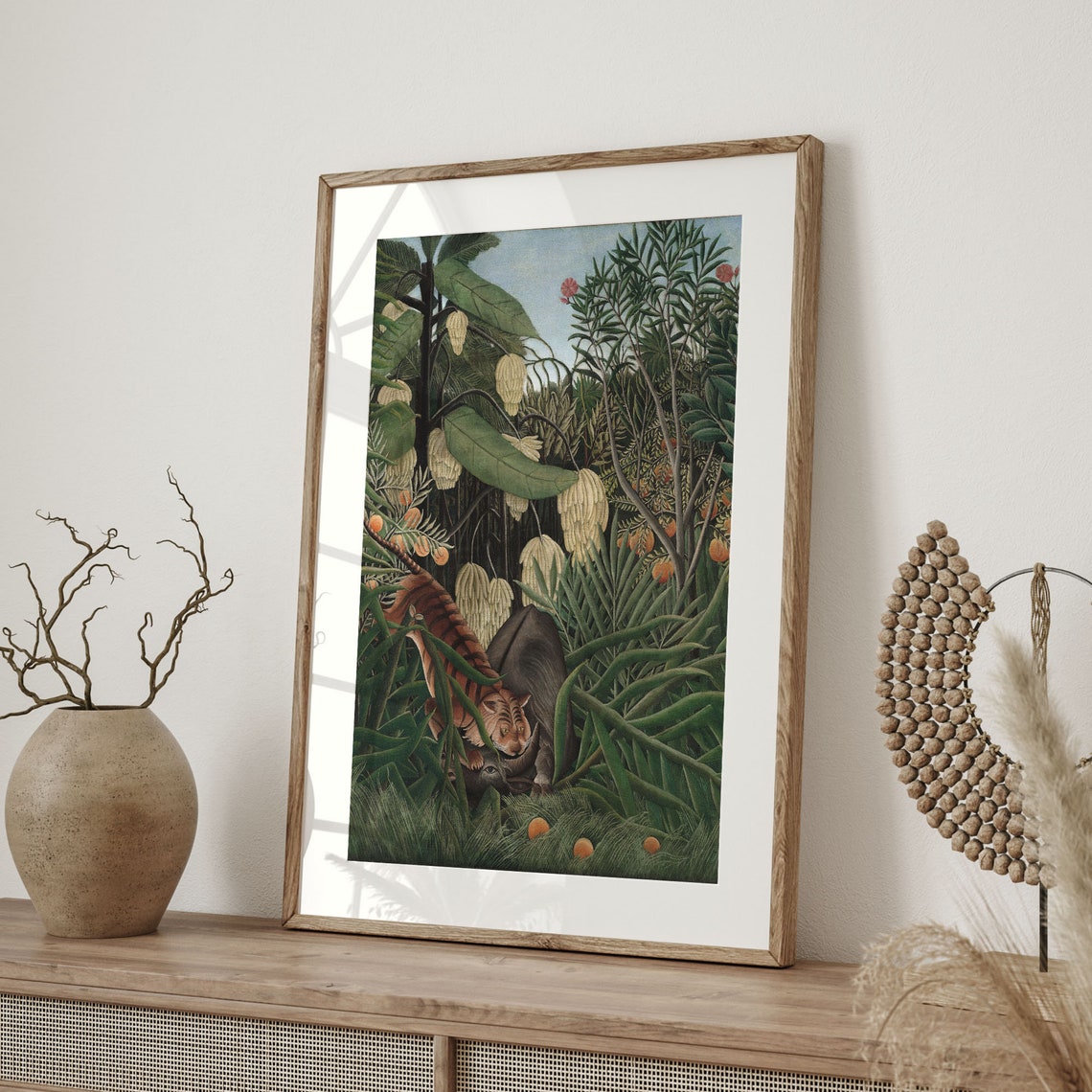 Henri Rousseau Tiger And Buffalo Jungle Primitive Art Poster - Image 4