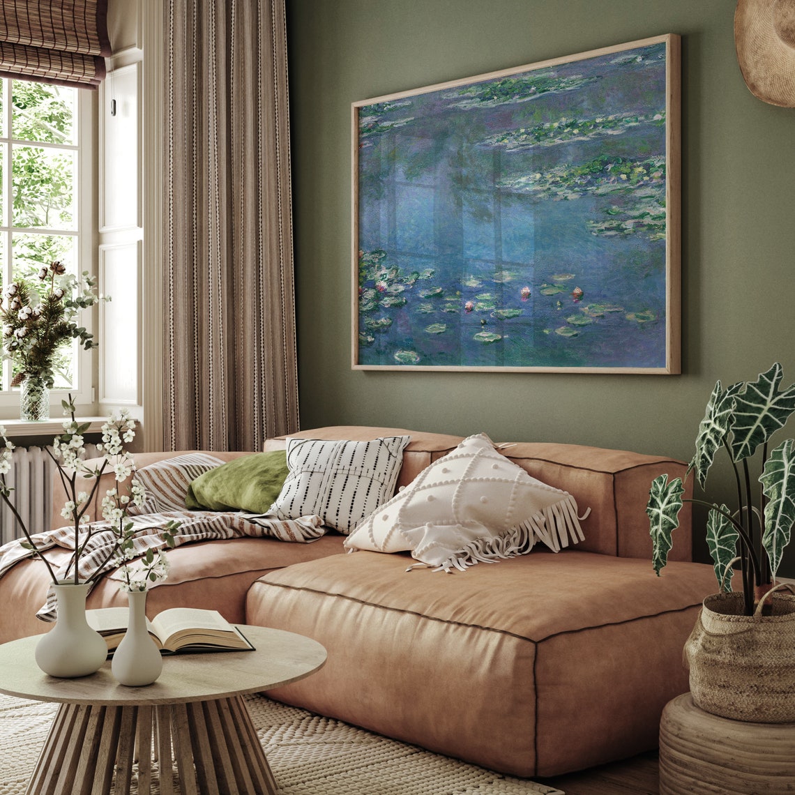 Claude Monet Water Lilies Pond Vintage Impressionist Floral Poster - Image 2